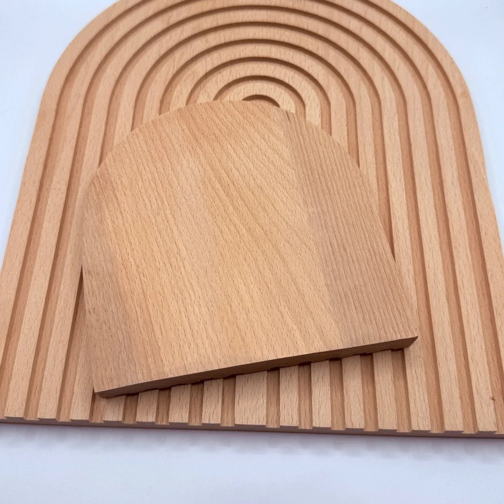 Wood Rainbow Arch - Modern‎ Boho Room Decor for Wall Shelf, Nursery, Set of 2